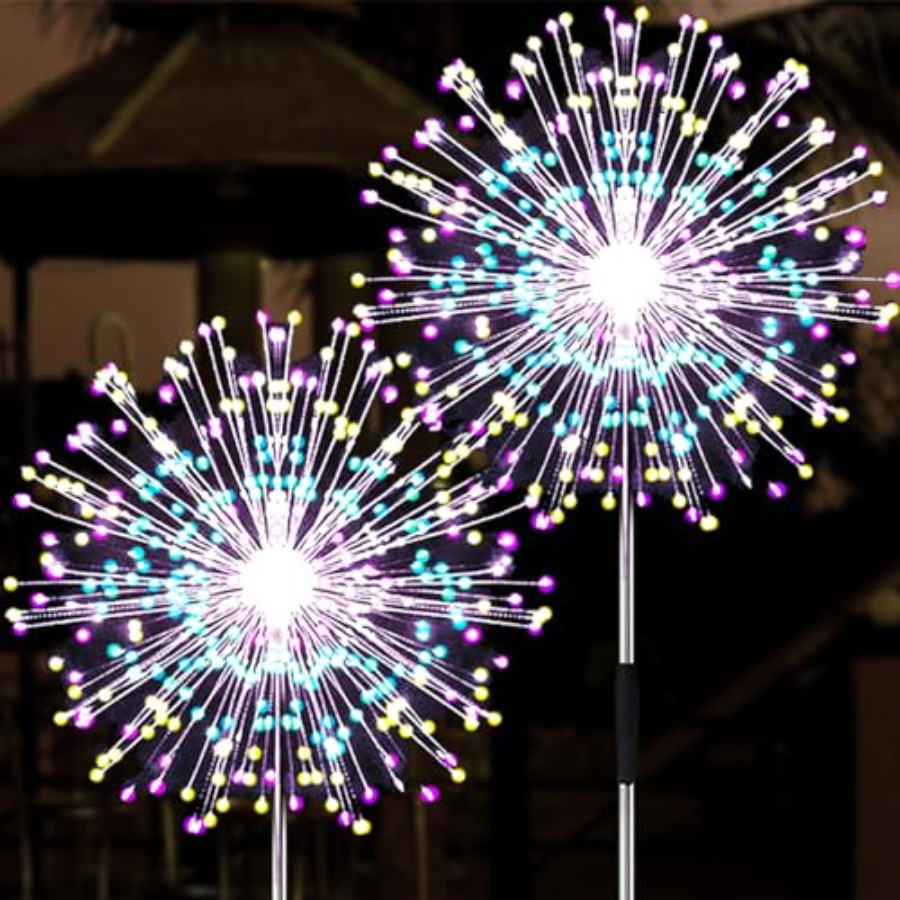 Outdoor Lighting Pathway - Luzes Solares de Fogos de Artifício,