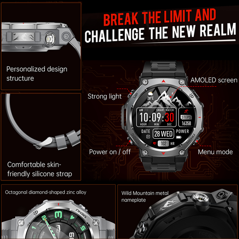 Novo Smartwatch Esportivo Masc - Outdoor Lighting Track avaliação e preço