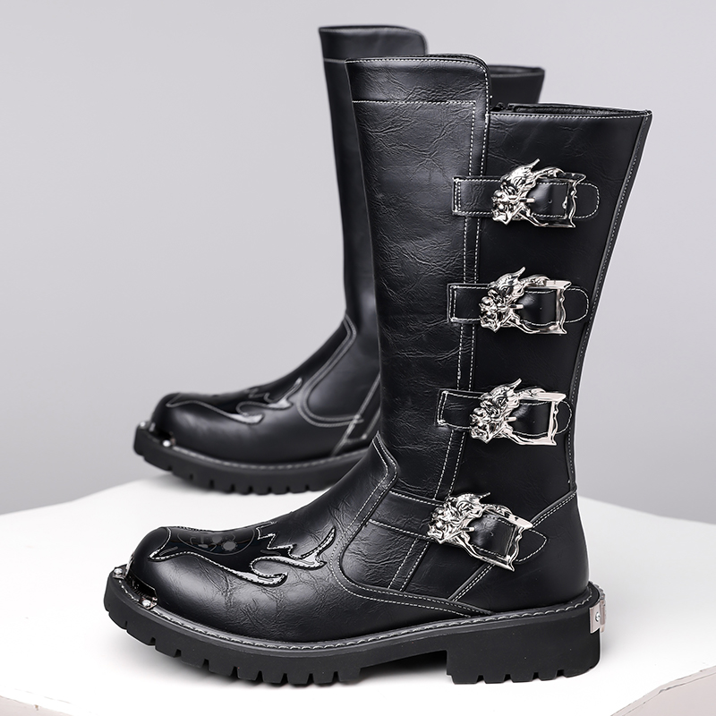 Botas Longas de Couro para Hom - Outdoor Lighting Black avaliação e preço